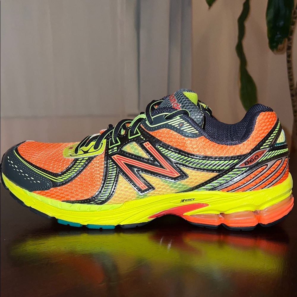New Balance 860V2 Aime Leon Dore Bright Orange and Yellow Athletic Shoes